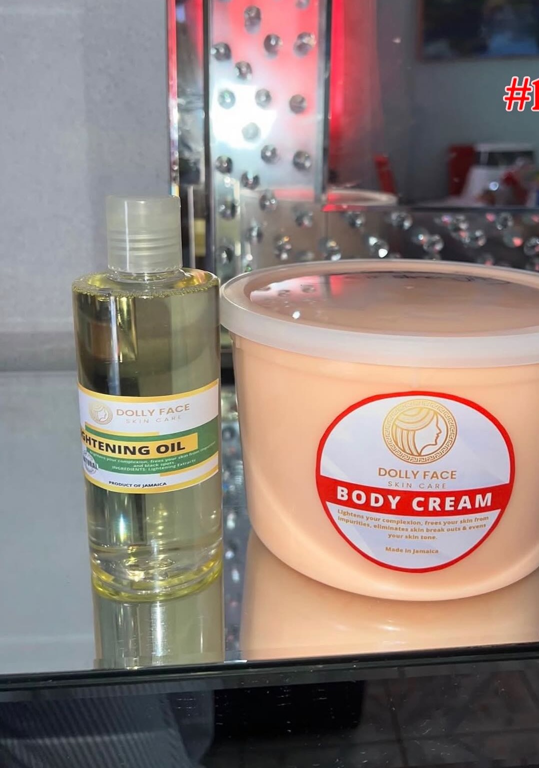 Body cream and lightening oil